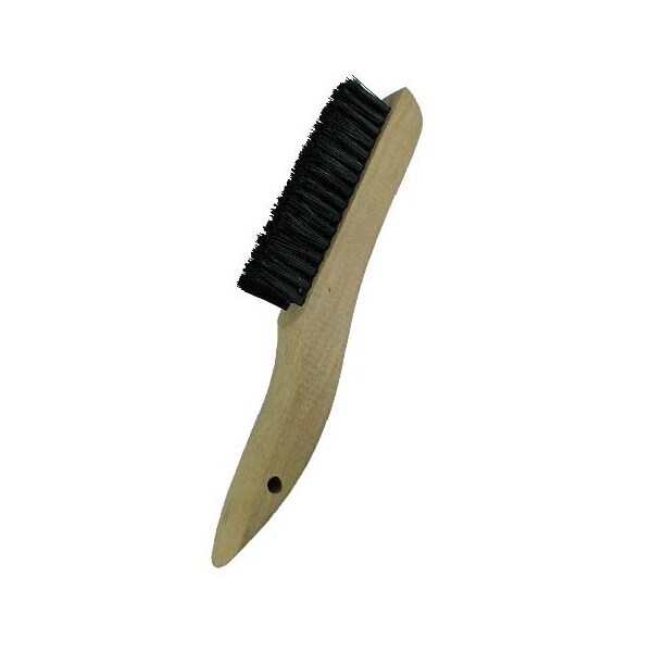 4x16 Row 0.018 Nylon Bristle and Wood Shoe Handle Plater Brush, PK12
